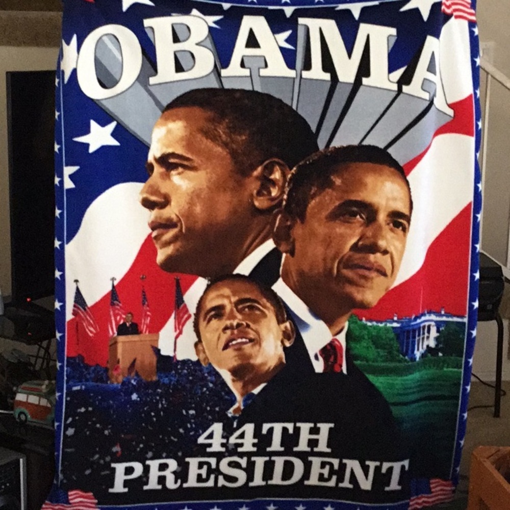 Fantastic President OBAMA 44th president blanket.